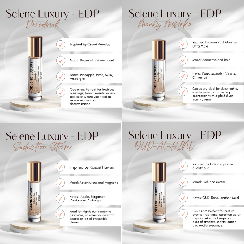 Selene's Luxury Perfume Gift Set For Men - 4 X 20ML (Customized Gifting)