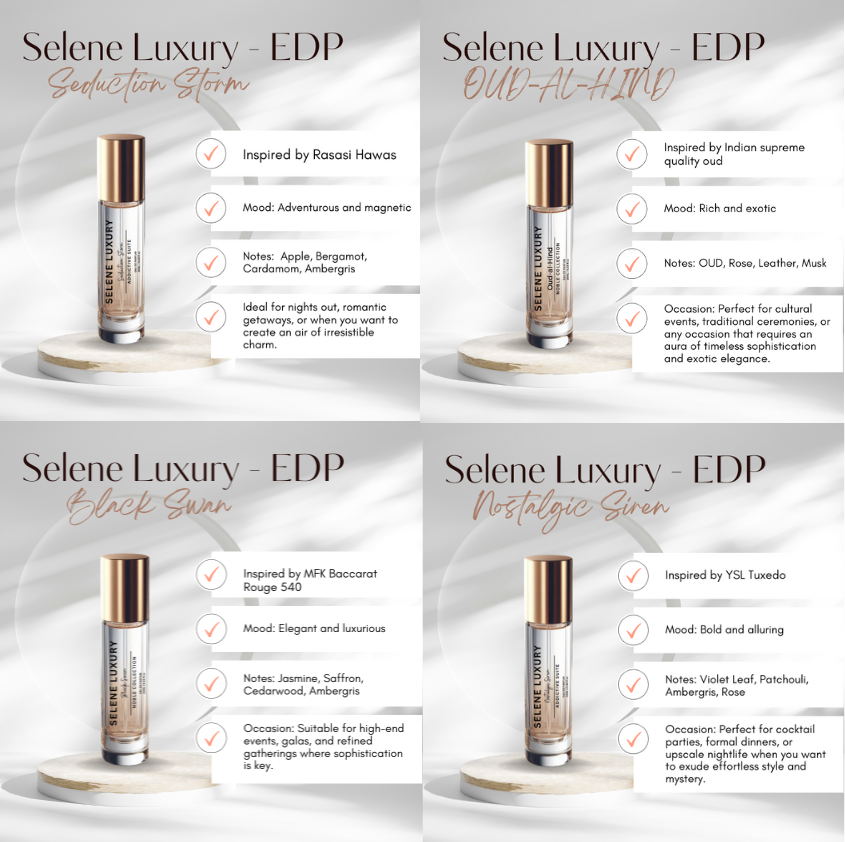 Selene's Luxury Perfume Gift Set For Women & Men (Unisex) - 4 X 20ML (Customized Gifting)