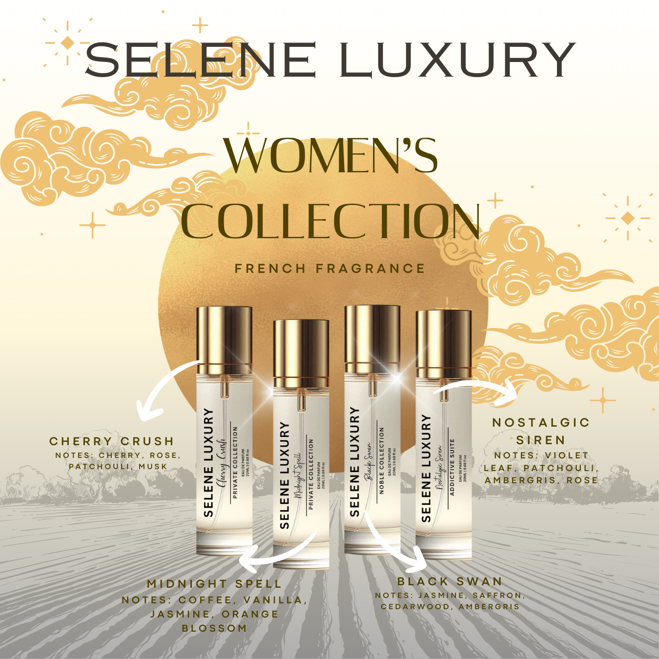 Selene's Luxury Perfume Gift Set For Women - 4 X 20ML